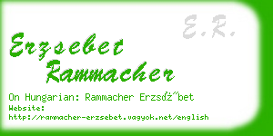 erzsebet rammacher business card